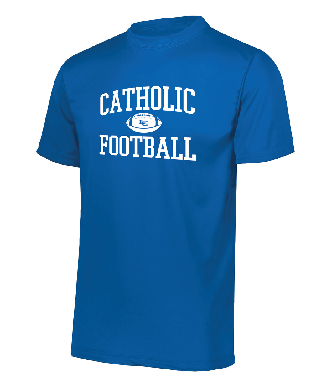 Catholic Football T-Shirt - Royal (Youth & Adult)