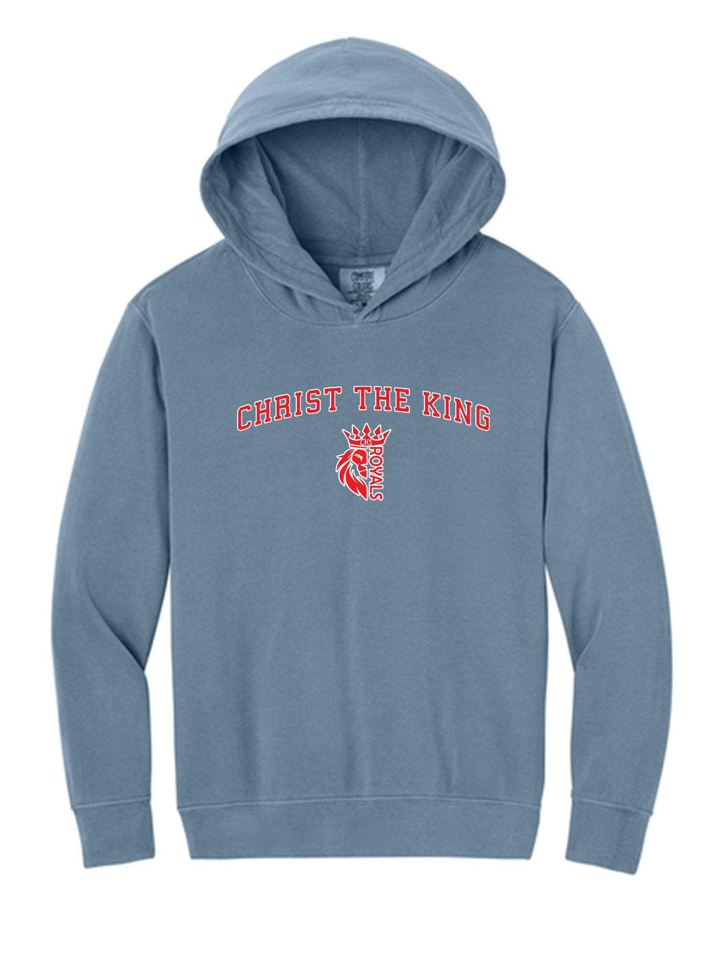 Christ The King Royals Comfort Colors Hoodie - Blue Jean