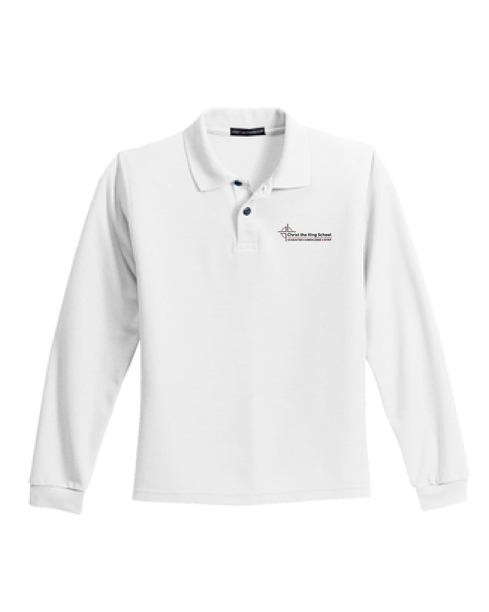 Pre-Order ADULT - Long Sleeve Polo - White